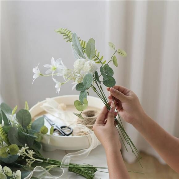 Artificial Greenery Stems Box Set(Pack of 65pcs) with 8‎ Kinds of Faux Plants - Picture 5 of 6